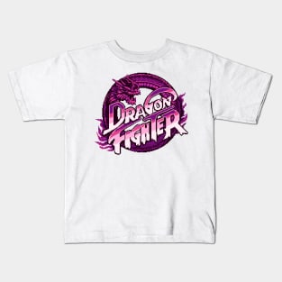 Dragon Fighter (Purple Fire) Kids T-Shirt